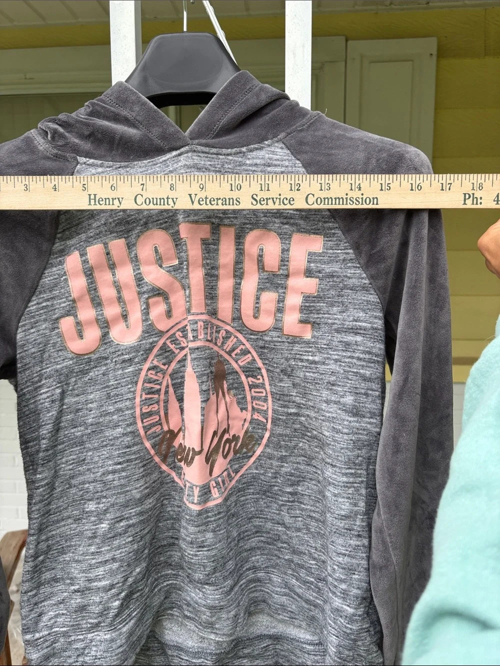Justice gray pullover